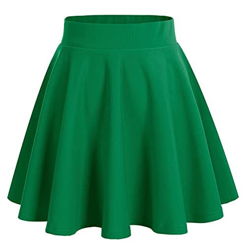 bridesmay Damen Mini Rock Sommer Kurz Skater Rock Schulmädchen Anime Rock Gothic Cosplay Sexy Röcke Green 2XL von bridesmay