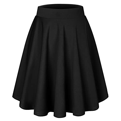 bridesmay Damen Mini Rock Sommer Kurz Skater Rock Schulmädchen Anime Rock Gothic Cosplay Sexy Röcke Midi-Black IN S von bridesmay