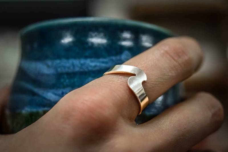 sterling Silber Wellenring , Surferring - Wave Ring Collection von bridgetturner