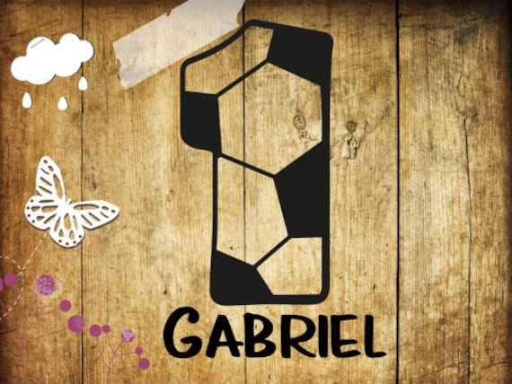 Bügelbild "Fußball Zahl" | 1 Ziffer in Verschiedenen Folien/ Farben von briida