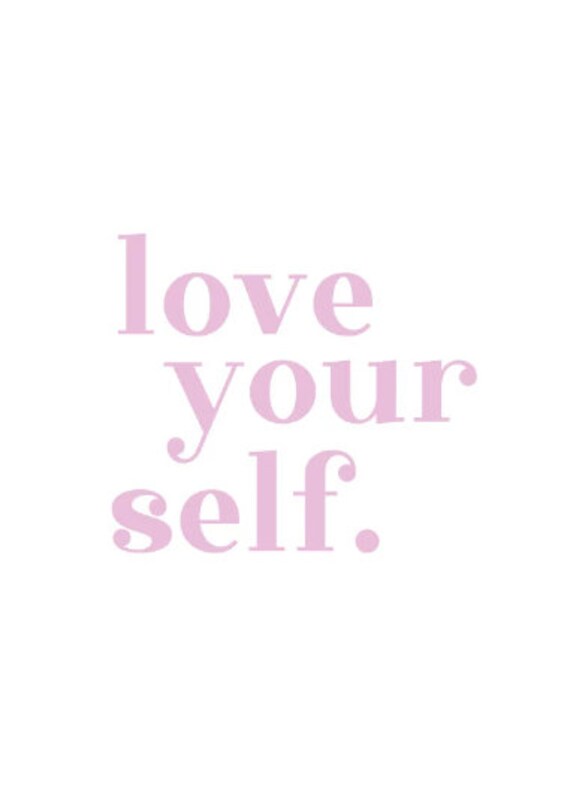 Bügelbild "Love Your Self." Spruch von briida