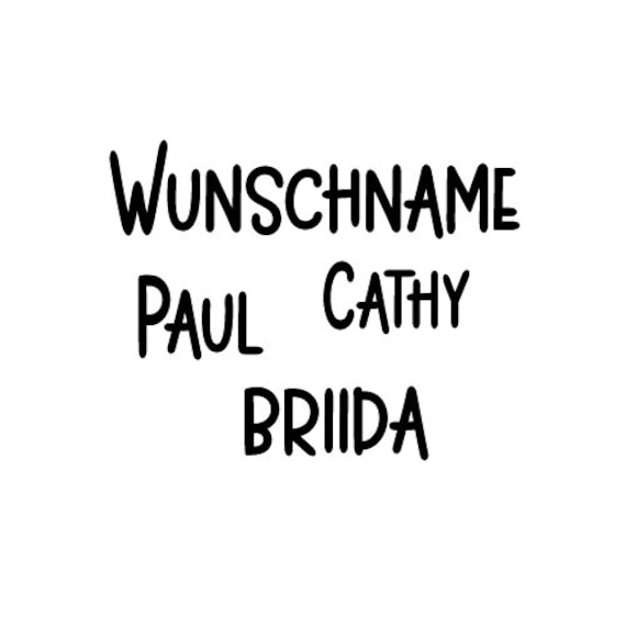 Bügelbild "Name" in Verschiedenen Folien/ Farben von briida