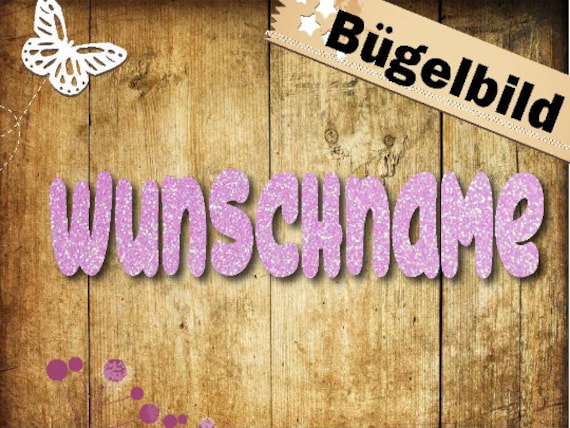 Bügelbild "Name" in Verschiedenen Folien/ Farben von briida