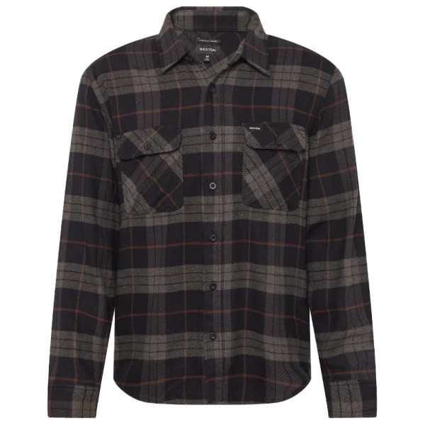 Brixton - Bowery Flannel - Hemd Gr L schwarz/grau von brixton