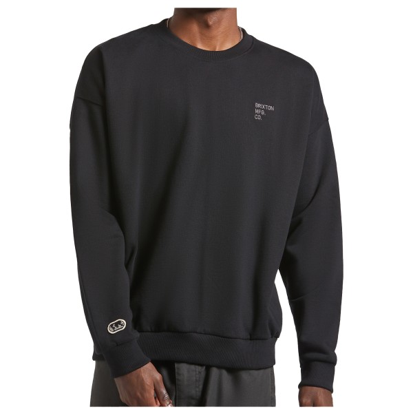 Brixton - Embroidered Heavy Weight Crew - Pullover Gr S schwarz von brixton