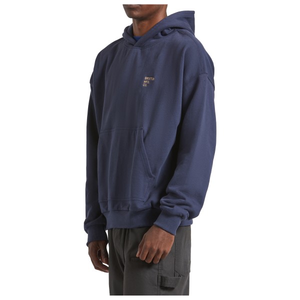 Brixton - Embroidered Heavy Weight Hood - Hoodie Gr XL blau von brixton