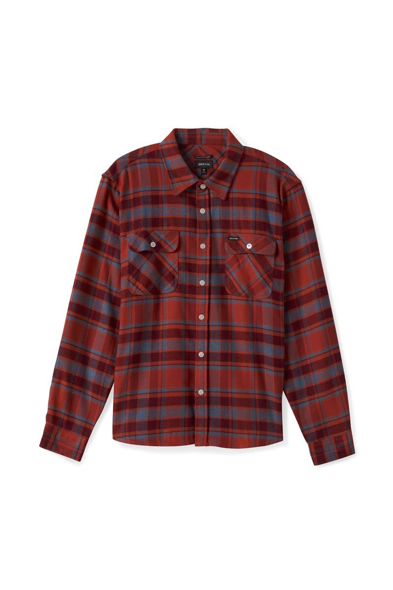 Brixton Flanellhemd - Bowery Flannel - S bis XXL - für Männer - Größe M - rot von brixton