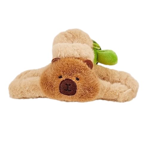 Capybara Haar-Accessoire, große Klaue, Plüschtier, flauschige Krawattenklammer, niedliche Tierklemme, weiche Capybara-Clip für Frauen Capybara Haar-Accessoire, große Klaue, Plüschtier, flauschige Krawattenklammer, niedliche Tierklemme, weiche Capybara-Clip für Frauen von brooksnaji
