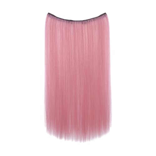 Clip-in-Haarverlängerungen – Gerade Hairpiece mit natürlichem Aussehen, einfach zu tragende, künstliche Perücke, eleganter Stil für Frauen und Mädchen mit stilvollem Haar, 20 Zoll, Cape von brooksnaji