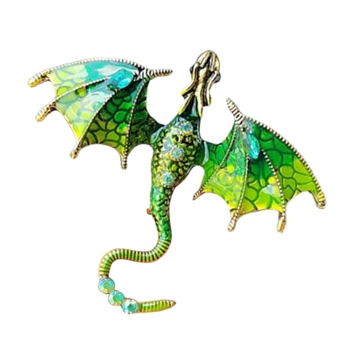 Emaille Dragon Brosche - Retro Flying Badge, Stilvolle Revers -Ornament | Mode Geflügelte Pin Mit Detailliertem Handwerk Für Anzugsmäntel, Elegantes Outfit -Accessoire Für Männer Bei Partyveranstaltun von brooksnaji