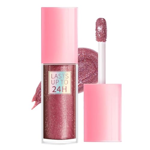 Glitter Lipgloss - glänzender Lipgloss für Frauen, Lipgloss für natürliches und kräftiges Lippen-Make-up | von brooksnaji
