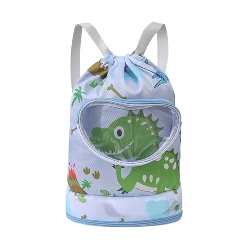 Kinder Badetasche, Cartoon Separate Trockene Trennung Leichtes Schwimmbad Zubehör, Wasserdichter Strandbeutel Rucksack Für Reisen Reisen Für Spionage Aktivitäten, Dinosaurier, riferimento alla von brooksnaji