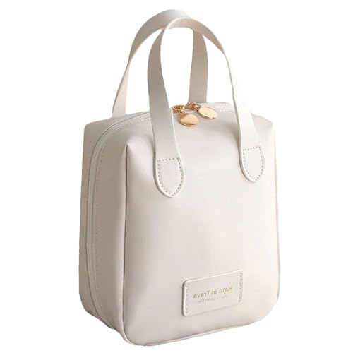 Kosmetiktasche mit großem Fassungsvermögen, Kosmetiktasche mit Fächern | Kosmetiktasche mit großer Öffnung – tragbare Kosmetiktasche für Frauen, widerstandsfähig, weiß, Se référer au von brooksnaji