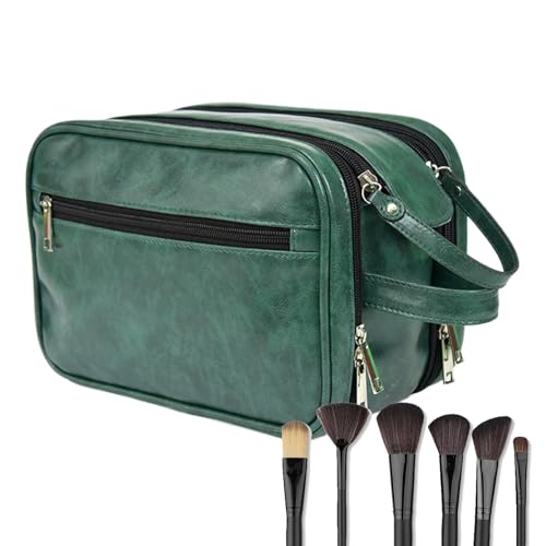 NIEDRIGE Nacht FÜR MÄNNER - Reiserasiertasche Aus Hervorragendem PU-Material, Kultur-Organizer Für Reisen Mit Großer Kapazität Perfekt Für Business Und Urlaub | Multifunction Bag, grün, von brooksnaji
