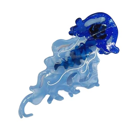 Niedliche Acetat-Haarspange | starke Haarspangen in Quallenform, kompakt, fester Halt, für Damen, Studenten, Sportler von brooksnaji