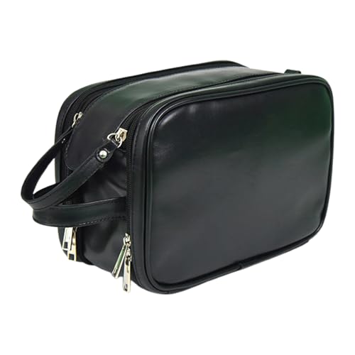 Toilettenart Bag Für Männer - Ausgezeichnete Aufbewahrung Von PU -Materials -Rasieren, Große Kapazität Reisen Toilettenorganisator Perfekt Für Geschäft Und Urlaub | Multifunktionsbeutel Zur Organisati von brooksnaji