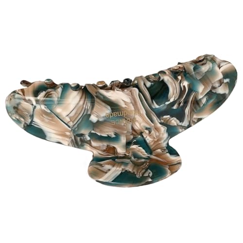 Tortoise Claw Clip - Schildkröte Französischer Haarnadel, Frauen Stilvolle Haarklammern | Nicht Rutschende Elegante Und Einfache Design Haare Celluloseacetat-Kieferklammern, Starke Lange Haarschildkrö von brooksnaji