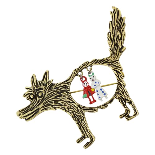 Wolf Rappel Pins - Eleganter Wolfsmotiv, weibliche Brosche | Perfekt zum Anziehen in der Weihnachtszeit, dekorative Clips für Hemden und Jacken, perfekte Geschenke für Mädchen und Frauen von brooksnaji