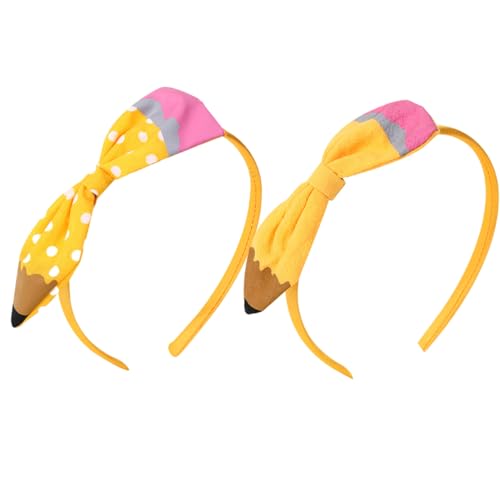 Zurück In Die Schule Kopfbedeckung - Süßes Gelbes Haarband, Lustige Styling -Dekorationshaarbänder | Kindergarten Entzückende Bogenhaarklammern, Klassenzimmertägliches Tragenstadbänder Für Kinder Lehr von brooksnaji