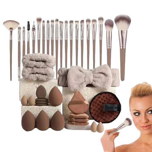 brooksnaji Damen Make-up Pinsel Set Makeup Pinsel und Werkzeuge Kosmetik Werkzeuge Foundation Pinsel Set 40 Stück Professionelle Make-up Pinsel von brooksnaji