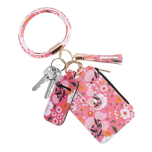 brooksnaji Kleine Geldbörsen mit Blumenmuster,Kleine Geldbörsen für Damen mit Blumenmuster - Schlankes Portemonnaie mit Kreditkartenetui - Süßes dünnes Reise-Kartenetui, süßes kleines von brooksnaji