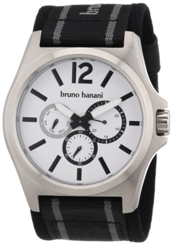 bruno banani Herren-Armbanduhr XL Teris Analog Nylon BR21028 von bruno banani