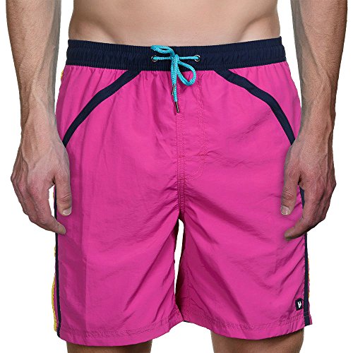 Bruno Banani Herren BadeShort Bermuda Tube Ride, Gr. Small, Rosa (fuchsia 1943) von bruno banani