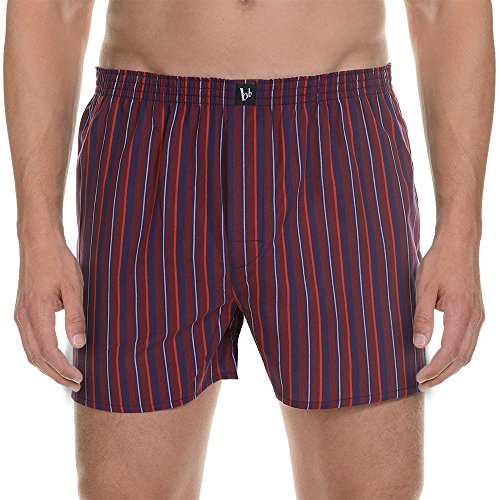 Bruno Banani Herren Boxershort Urbanity, Gr. X-Large, Rot (bordeaux/navy/rot stripes 1856) von bruno banani