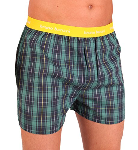 bruno banani Herren Boxershorts Unterhose Cotton (S, Navy/Blau Karo(2113)) von bruno banani