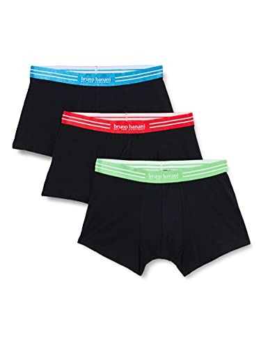 Bruno Banani Herren Essential Cotton Short, schwarz, M (3er Pack) von bruno banani