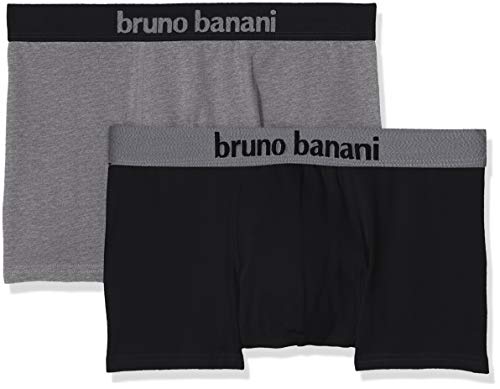 bruno banani - Flowing - Short - 2er Pack (4 Schwarz / Grau Melange) von bruno banani