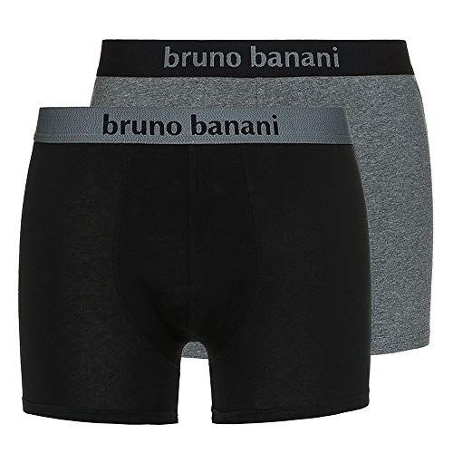 bruno banani - Flowing - Short - 2er Pack (7 Schwarz / Grau Melange) von bruno banani