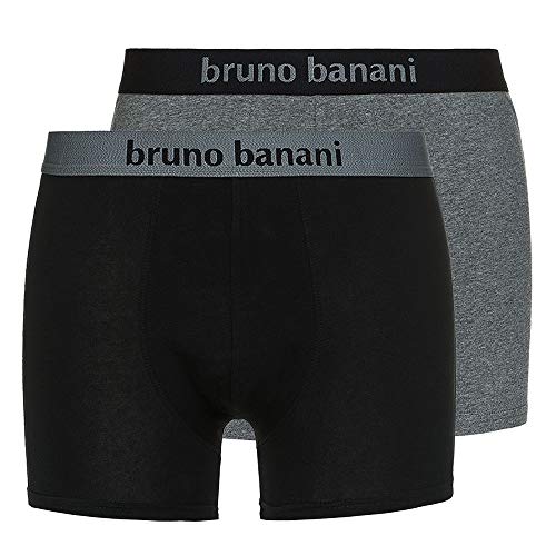 bruno banani - Flowing - Short - 2er Pack (6 Schwarz / Grau Melange) von bruno banani