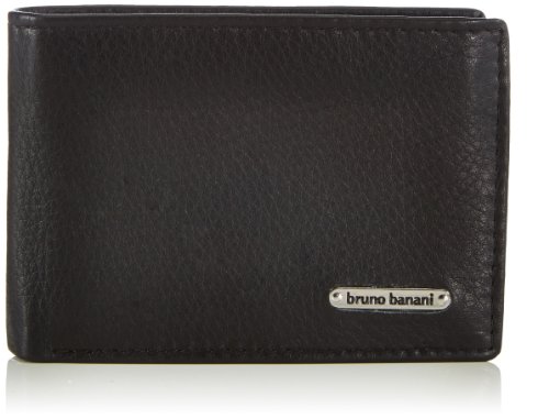 Bruno Banani Scheintasche Querformat Mini W 320.1239 Herren Geldbörsen 10x7x2 cm (B x H x T), Schwarz (schwarz) von bruno banani