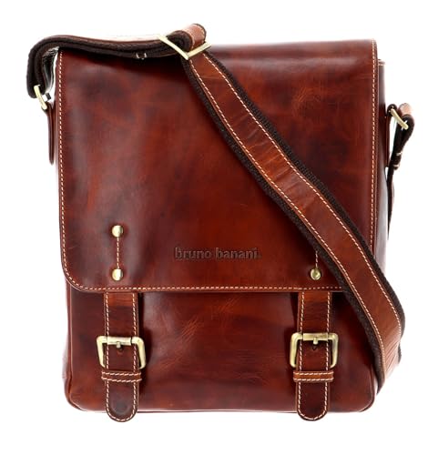 Bruno Banani Umhängetasche Jupiter Cognac echt Leder Herren, Damen - 020248 von bruno banani