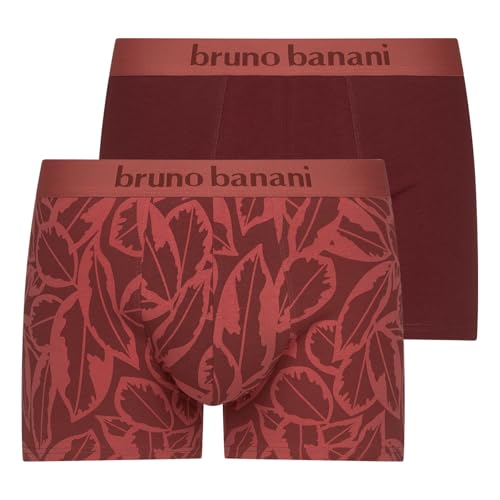 bruno banani 2er Pack Herren Unterhose Boxershorts Pants Trunks Shorts Calathea, Farbe:Rot, Wäschegröße:M, Artikel:-4859 weinrot/rostrot Print bruno banani 2er Pack Herren Unterhose Boxershorts Pants Trunks Shorts Calathea, Farbe:Rot, Wäschegröße:M, Artikel:-4859 weinrot/rostrot Print von bruno banani