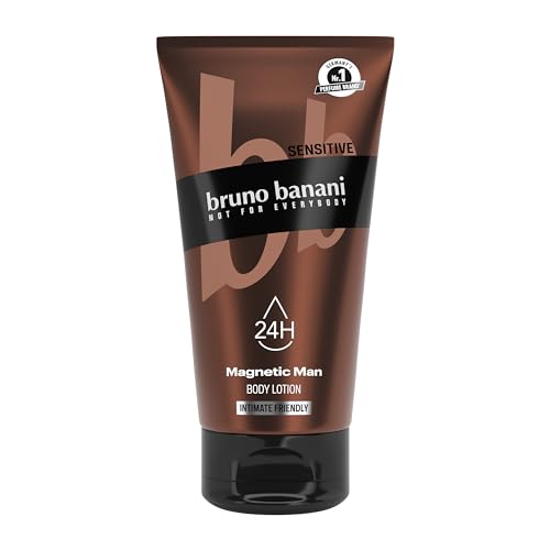 bruno banani Body Balm Magnetic Man, pflegende 3-in-1-Body Lotion mit fesselnd-holzigem Duft, 150ml von bruno banani