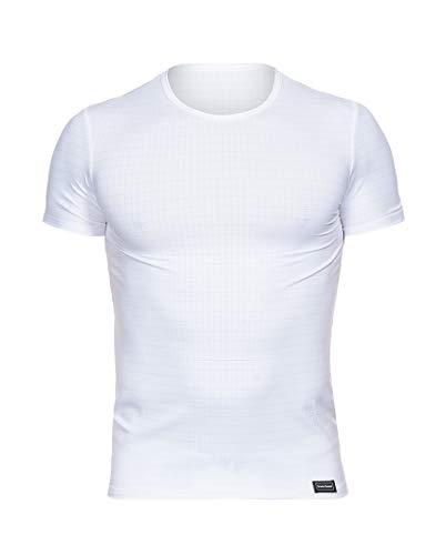 bruno banani Checkline 2.0 T-Shirt White Checked L von bruno banani