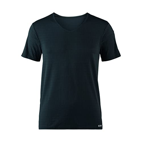 bruno banani Checkline 2.0 V-Neck Shirt 2er Pack Black Checked L von bruno banani