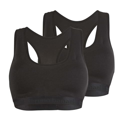 bruno banani Damen Bustier Sensitive Comfort (2 Stück) schwarz, M von bruno banani