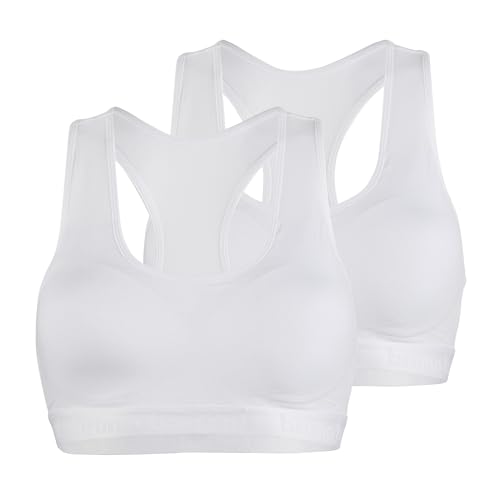 bruno banani Damen Bustier Sensitive Comfort (2 Stück) weiß, M von bruno banani