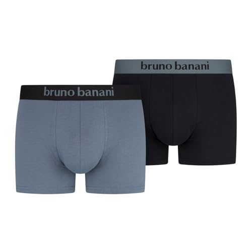 bruno banani - Flowing - Retro Short/Pant - 2er Pack (L Grau/schwarz) von bruno banani