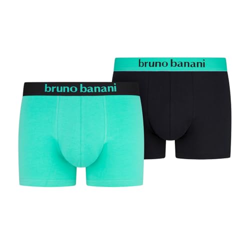 bruno banani - Flowing - Retro Short/Pant - 2er Pack (L Grün/schwarz) von bruno banani