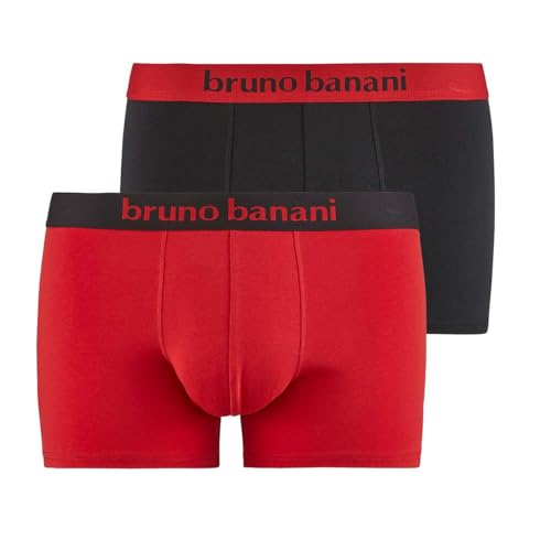 bruno banani - Flowing - Retro Short/Pant - 2er Pack (L Rosenrot/Schwarz) von bruno banani