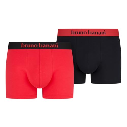 bruno banani - Flowing - Retro Short/Pant - 2er Pack (M Rot/schwarz) von bruno banani