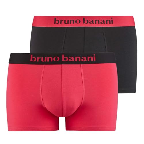 bruno banani - Flowing - Retro Short/Pant - 2er Pack (XL Magenta/Schwarz) von bruno banani