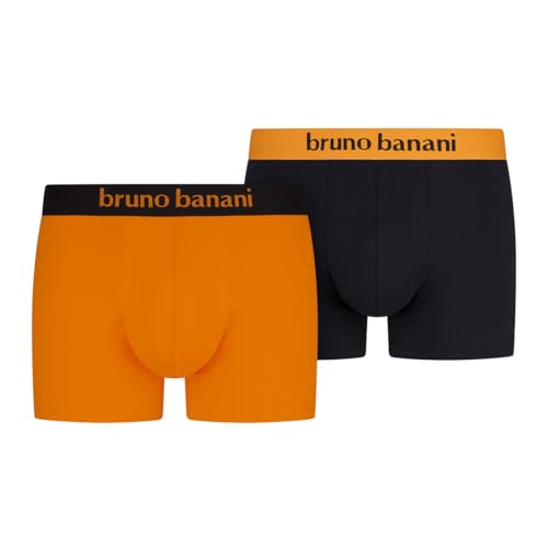 bruno banani - Flowing - Retro Short/Pant - 2er Pack (XXL Orange/schwarz) von bruno banani