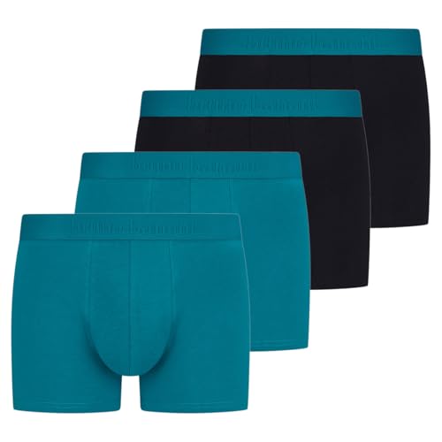 bruno banani - Flowing - Retro Short/Pant - 4er Pack (L Schwarz/Petrol) von bruno banani