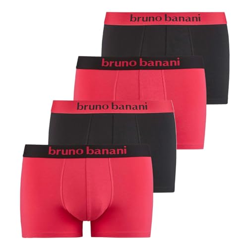 bruno banani - Flowing - Retro Short/Pant - 4er Pack (XL Magenta/Schwarz) von bruno banani