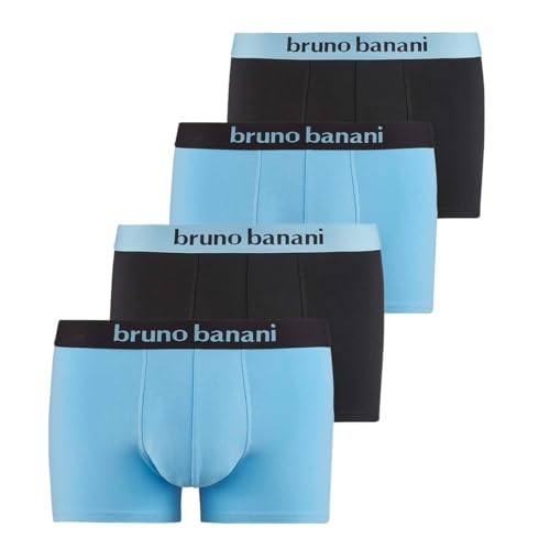 bruno banani - Flowing - Retro Short/Pant - 4er Pack (XXL Himmelblau/Schwarz) von bruno banani